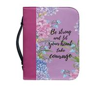 Dajingkj - Custodia per Bibbia con Cerniera, Grande, in Pelle Personalizzata, Borsa per Bibbia, per Uomini e Donne, per la Chiesa, Borsetta a Mano, Viola, Taglia Media