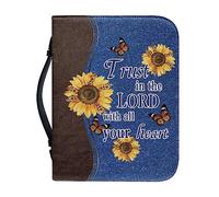 Dajingkj - Custodia per Bibbia con Cerniera, Grande, in Pelle, Personalizzata, Borsa per Bibbia per Uomini e Donne, per la Chiesa, Borse a Mano, blu, Taglia X-Large