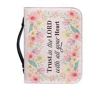 Dajingkj Custodia per Bibbia con Cerniera Grande in Pelle Personalizzata Borsa per Donna per Libro della Bibbia Chiesa Borsa a Tracolla, Colore: rosa., m