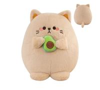 Dajiopao Peluche a forma di gatto, per abbracciare | 35 cm peluche che tiene un avocado, per adulti, amici, camera da, soggiorno, casa, compleanno, Natale, San