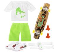 Dajiopao Set di skateboard per dita | Giocattolo per movimento della punta delle dita | Giochi monopattino | Mini skateboard giocattolo per bambini