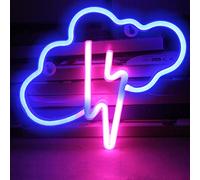 DAKABUKA Cloud Lightning Neon Signs, Bolt LED Lampada da parete decorazione da parete USB o a batteria, per soggiorno, bar, Natale, cameretta dei bambini, sala giochi