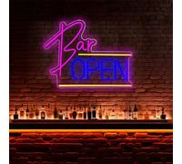 DAKABUKA Segno al neon, decorazione da parete, luce neon, luci LED alimentate tramite USB, per bar, salone, negozio, club, open sign per decorazione da parete, 41 x 31 cm, acrilico, moderno, targa a