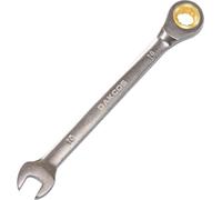 DAKCOS Chiave a cricchetto, chiave mista a cricchetto, 10 mm, 72 denti, chiave combinata poligonale a forcella, in cromo grigio opaco