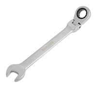 DAKCOS Chiave a cricchetto combinata 13 mm - Chiave a cricchetto metrica ad anello aperta con snodo in CR-V con finitura cromata opaca