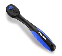 DAKCOS Chiave a cricchetto da 1/4" a 72 denti, a sgancio rapido, in acciaio al cromo vanadio