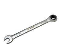DAKCOS Chiave combinata a cricchetto 11 mm - Chiave combinata metrica a cricchetto in CR-V con finitura cromata opaca