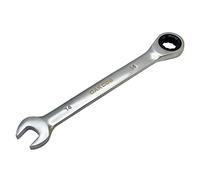 DAKCOS Chiave combinata a cricchetto 14 mm - Chiave combinata metrica a cricchetto in CR-V con finitura cromata opaca