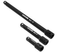 DAKCOS Estensioni chiave a bussola, 3 pezzi, set di prolunga da 1/2" in CR-V con fosfatazione nera