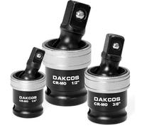 DAKCOS Impact - Set di 3 pezzi con molla a sfera universale con attacco girevole da 1/4", 3/8" e 1/2"