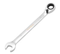DAKCOS Reversibili chiave combinata a cricchetto 11 mm - chiave combinata metrica a cricchetto in CR-V con finitura cromata opaca