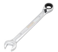 DAKCOS Reversibili chiave combinata a cricchetto 12 mm - chiave combinata metrica a cricchetto in CR-V con finitura cromata opaca
