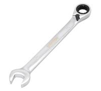 DAKCOS Reversibili chiave combinata a cricchetto 13 mm - chiave combinata metrica a cricchetto in CR-V con finitura cromata opaca