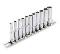 DAKCOS Set di chiavi a bussola metriche da 0,6 cm, 11 pezzi, 4-13 mm, set di chiavi a bussola lunghe esagonali