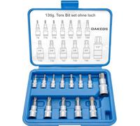 DAKCOS Set di chiavi a bussola Torx T8-T60, 13 pezzi, 1/4", 3/8", 1/2", CR-V e punta S2