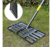 DAKEPOLE Rastrello per prato Rastrello livellatore Golf Garden Grass Surface Levelawn Rake Topdressing Lawn Slide Stainless Steel Garden Backyard Lawn Leveller (25x43cm)
