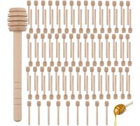 DAKFOOK 100 bastoncini di legno da miele da 15,2 cm, mini cucchiaio dosatore per miele, agitatore per miele per erogare il miele dai barattoli, raccogliere e mescolare il miele