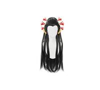 Daki Anime Demon Slayer Kimetsu No Yaiba Lungo Nero/Argento Verde Misto Cosplay Resistente al calore Capelli sintetici + Parrucca gratis Cap Style 1