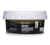 DAKKO Stucco per Legno Riempitivo 250 g, Noce Scuro - Stucco in Pasta con Microfibre di Bambù, Pronto all’Uso per Mobili, Porte, Fori e Crepe, Interni ed Esterni, Resistente alle Crepe