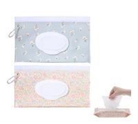 DAKLOP 2 Pezzi Porta Borsa per Salviette Umidificate Portabile, Sacchetto di Salviettine Umidificate, Baby Wet Wipes Pouches, Porta Salviettine Umidificate Riutilizzabile per Viaggi e Casa