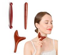DAKLOP 3 Pcs Legno di Massaggio Aste Baston, Bastone di Massaggio per Riflessologia del Piede, Bastoncino per Massaggi Thailandesi, Strumenti di Trigger Point Massaggiatore per Corpo Testa della Mano