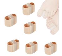 DAKLOP 6 Pcs alluce valgo, Separatori per Alluce Valgo Con 2 Passanti, separatore dita piede correttore Valgo lavabile, Distanziatori per Dita Piedi in Gel per Dita Sovrapposte riutilizzabile, Unisex