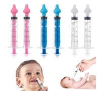 DAKLOP 6 Pcs siringa per lavaggi nasali bambini, Irrigatore Nasale, Aspiratore Nasale per Bambini, 10 ml Aspiratori Nasali Riutilizzabile, Portatile Irrigatori Nasali, Pulitore Nasale Sicuro