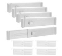 DAKLUNAR Divisori per cassetti regolabile,Espandibili 32-56cm Organizzatore divisorio cassetti Separatori per Cassetti in Plastica Plastica Divisori per Bagno Ufficio Comò Trucco Conservazione