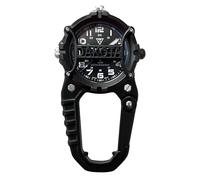 Dakota Mini microlight con clip, orologio da tasca e da taschino di qualità, durevole e di alta qualità, regalo per uomo, da utilizzare per pesca, caccia e altro, torcia a LED, orologio con clip, nero