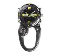 Dakota Orologio da tasca analogico e digitale con clip e sveglia, nero, Digitale