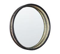 DAKSA Specchio 60 cm 60 cm Nero Rattan