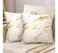 DakTou Federe Cuscini per Divano Velluto Copricuscini Divano Moderni Marmo Texture Fodera per Cuscino per Soggiorno Camera Letto panca Auto Decorazione 2 pezzi