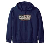 dal 1776 al 2026 Semiquincentenario dell'America Ancora incompiuta Felpa con Cappuccio