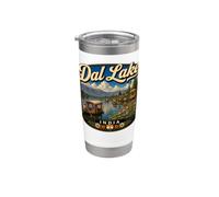 Dal Lake India Kashmir Viaggi Srinagar Lago Grafico Bicchiere termico in acciaio inox doppia parete
