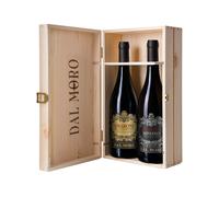 Dal Moro Amarone della Valpolicella DOCG, Ripasso della Valpolicella DOC 2 bottiglie da 0,75 l, Cassetta di legno