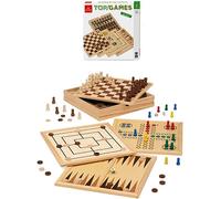 Dal Negro TRADIZIONALE_BOARD Top Games 30 Dama/Scacchi Tria Gioco Da Tavolo Giocattolo 872, Multicolore, 822028