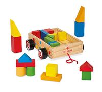 Dal Negro - Build & Walk, giocattolo trainabile in legno da trainare con diverse forme. Adatto ai bambini 3+