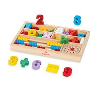 Dal Negro- Imparo Gioco educativo in Legno per Imparare i Numeri e a contare. Adatto ai Bambini dai 3 Anni in su, Colore Nero, Small, 54020