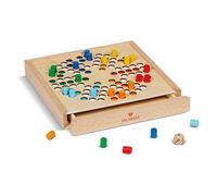 Dal Negro- Ludo per Sei Giocatori, Gioco da tavola in Legno, 054123