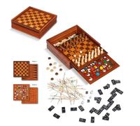 Dal Negro Multigioco in legno - Dama, Tria, Backgammon, Gioco dell'Oca