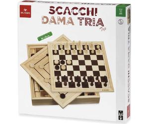 Dal Negro Scacchi Dama Tria Top 36 cm Gioco da Tavolo per Bambini da 8+ Anni - 53909