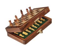 Dal Negro - Scacchiera Magnetica Pieghevole in legno. Dimensioni19x19 cm