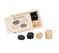 Dal Negro, Set Pedine Dama con Scatola in legno, Diametro 32 mm, Ideali per il gioco della dama
