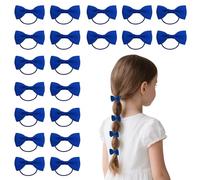 Dalababa 20 fiocchi per capelli per bambine, 5 cm, elastici per capelli in gomma, accessori per coda di cavallo, accessori per bambini, colore: blu