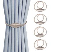 Dalababa 4 Pezzi Fermatenda Magnetici per Tende Beige Fibbia Magnetica per Tende Corda Magnetica per Tende Cravatta per Tenda Fermatende con Calamita per Tende, per la Decorazione della Casa