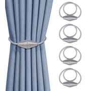Dalababa 4 Pezzi Fermatenda Magnetici per Tende Grigio Fibbia Magnetica per Tende Corda Magnetica per Tende Cravatta per Tenda Fermatende con Calamita per Tende, per la Decorazione della Casa