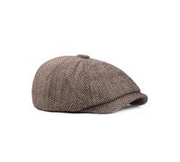 Dalababa Coppola Uomo Herringbone, Regolabile Cappello Peaky Coppola Berretto Piatto Baschi, Irlandese Gatsby Newsboy Cap, Caffè