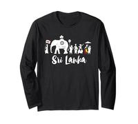 Dalada Perahera Sri Lanka Festival Tee Art Kandy Travel Maglia a Manica