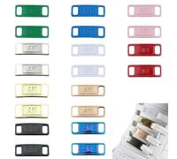 DALAETUS 10 Paia Fibbia Lacci Scarpe Set per Fai Da Te, Fibbie in Metallo per Scarpe Da Trekking, Sportive, AF1 Decorazioni (10 Colori)