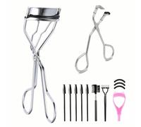 DALAETUS 13 pezzi Set di Piegaciglia, Piegaciglia Professionale con Pad in Silicone, Spazzola per Ciglia, Pettine per Ciglia, Spazzole Monouso, Clip di Assistenza, Ricciolino Parziale per Donne